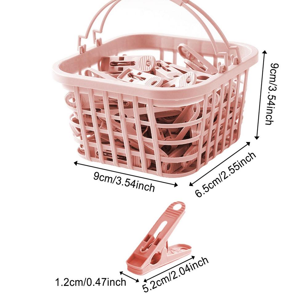 30 шт. Прищепки для белья Ветрозащитные Бытовые Прищепки для стирки с корзиной Маленькие прищепки для носков, нижнего белья, полотенец