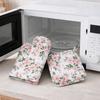 2Pcs Heat Resistant Microwave Oven Gloves Heat Insulation Baking Gloves  Hot Pot Cooking