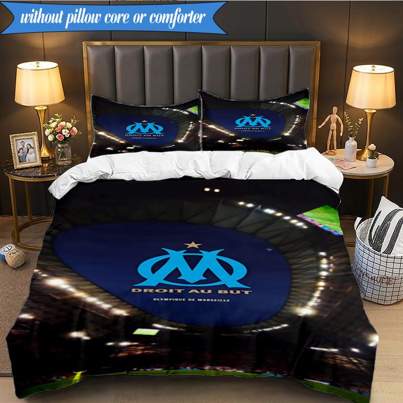 3PCS Mar-seille With Pride Emblem Printed Soft Bedding Set,Including 1pc Duvet Cover And 2pcs Pillowcases Perfect for Bedroom, Dormitory, Fan gift