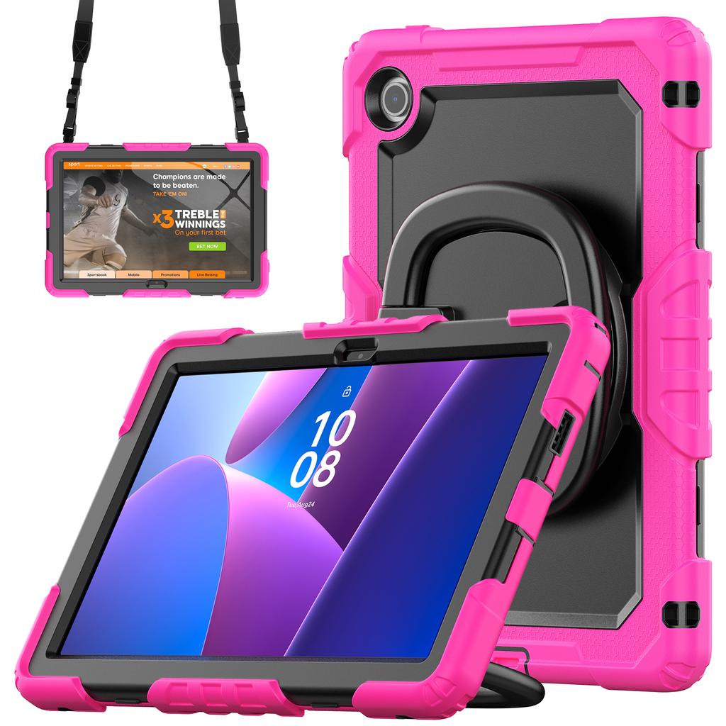 Для Lenovo Tab 10.1 (2025) TB-311XU/Tab TB311FU Чехол-подставка PC + Силикон Чехол для планшета с плечевым ремнем