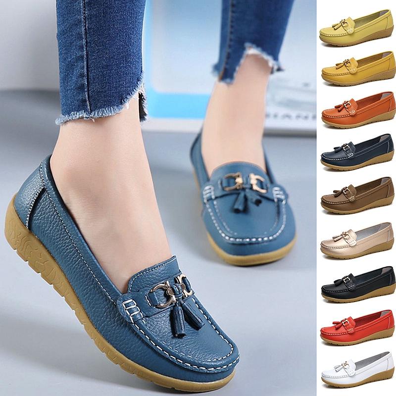 Женские кожаные туфли на мягкой подошве, дышащие лоферы, подарки для мам, женские мокасины, тапочки
