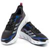 adidas Амортизирующие дышащие низкие беговые кроссовки унисекс черные с фиолетовым IH6031