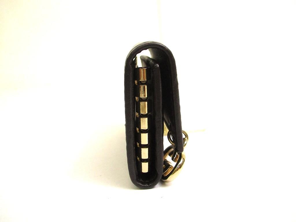 Оригинальный брелок GUCCI GG Interlocking G из темно-коричневой кожи 6 подвесок #a870 Восстановленный