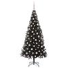 Christmas Tree with 300 LEDs and Stand Black 210 cm PVC