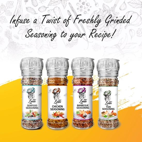 LUNN Combo of Natural Fine Grain Himalayan Pink Rock Salt With Summer Harvest Desert Salt (100 Gm Each) & Pepper Mix 45 Gm | Pack of 3
