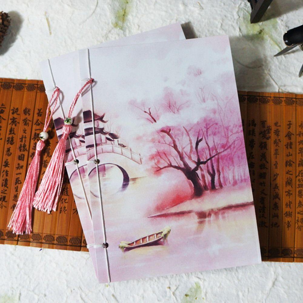 Sketchbook Wire-bound Notebook Handmade Journal Notepad Tassel Diary Note Book Office Stationery