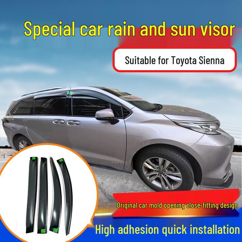 2025 Toyota Sienna Улучшенные дефлекторы окон (ветровики) - Импортный материал, Ультрапрозрачные, Расширенные, Утолщенные.