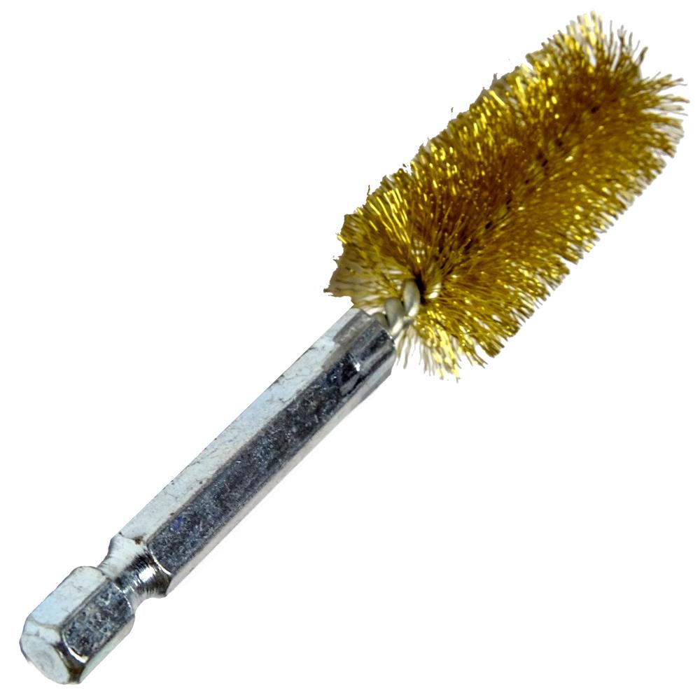 Steel injector socket brush 25mm for screwdriver/drill