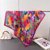 Роскошный розовый шелковый женский шарф с принтом звезд 70 см квадратные шарфы милая бандана маленький хиджаб обертывание повязки для волос фуляр шаль