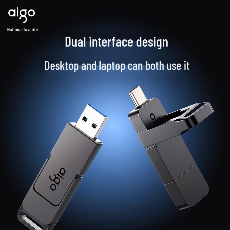 AIGO G50 Высокоскоростной SSD-накопитель USB 3.2 с двумя интерфейсами