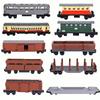 MOC City Steam Train Engine with Carriages: DIY High-Tech Modular Transport Vehicles Building Blocks Set
