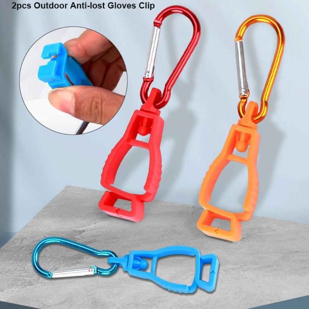 2pcs Safety Mountaineering Buckle Hat Clip Plastic Protective Gloves Clip