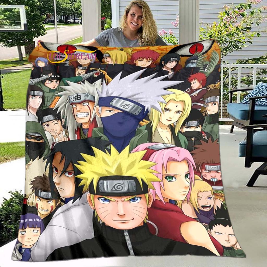 Super Clear 3D Naruto Bed Blanket Office Home Hiking Picnic Thick Quilt Fashionable Bedspread Flannel Blanket