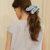 DUNDROP DD_Check Hair scrunchie_BLUE