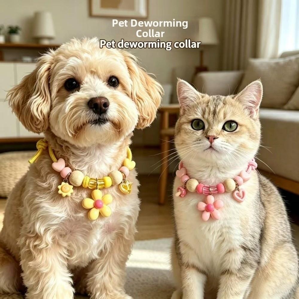 Safe Buckle Cat Collar Mosquito Prevent Pets Accessories Color Contrast Dog Collar Outdoor Use