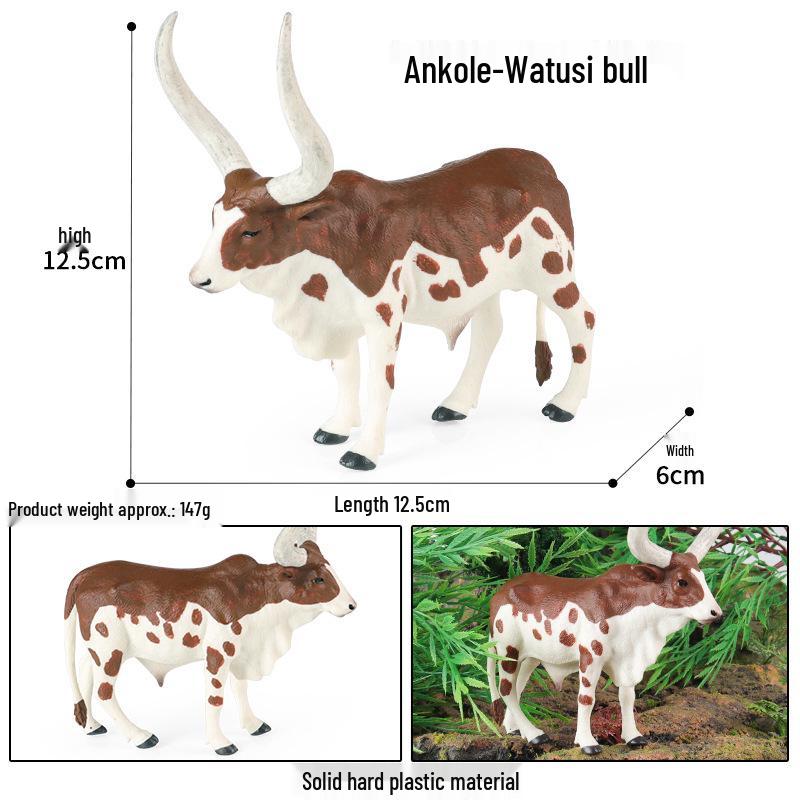 Cognitive Animal Model Toy: Dairy Cow, Buffalo, Yellow Cattle, Rhinoceros, Simmental Bull
