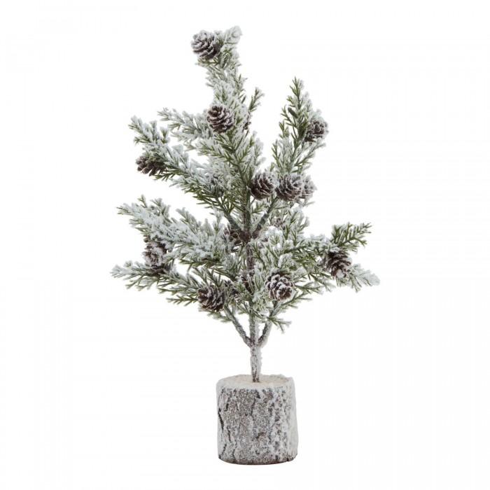 Hill Interiors Snowy Fir With Pinecones Decoration