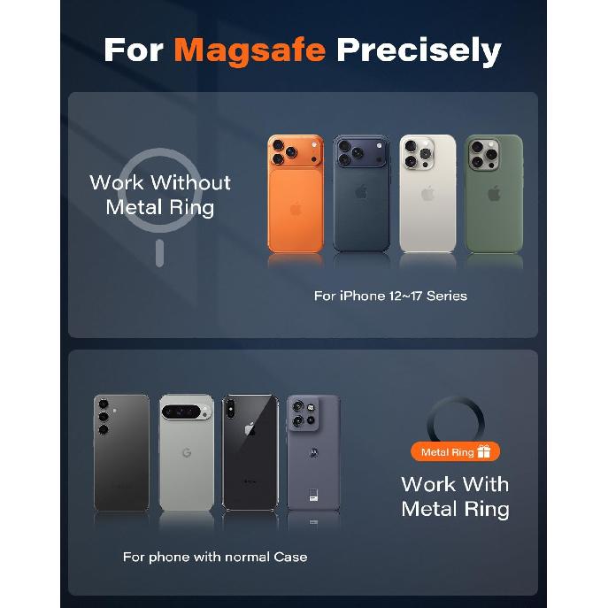 APPS2Car Magnetic Car Mount for MagSafe, Dashboard and Windshield Holder