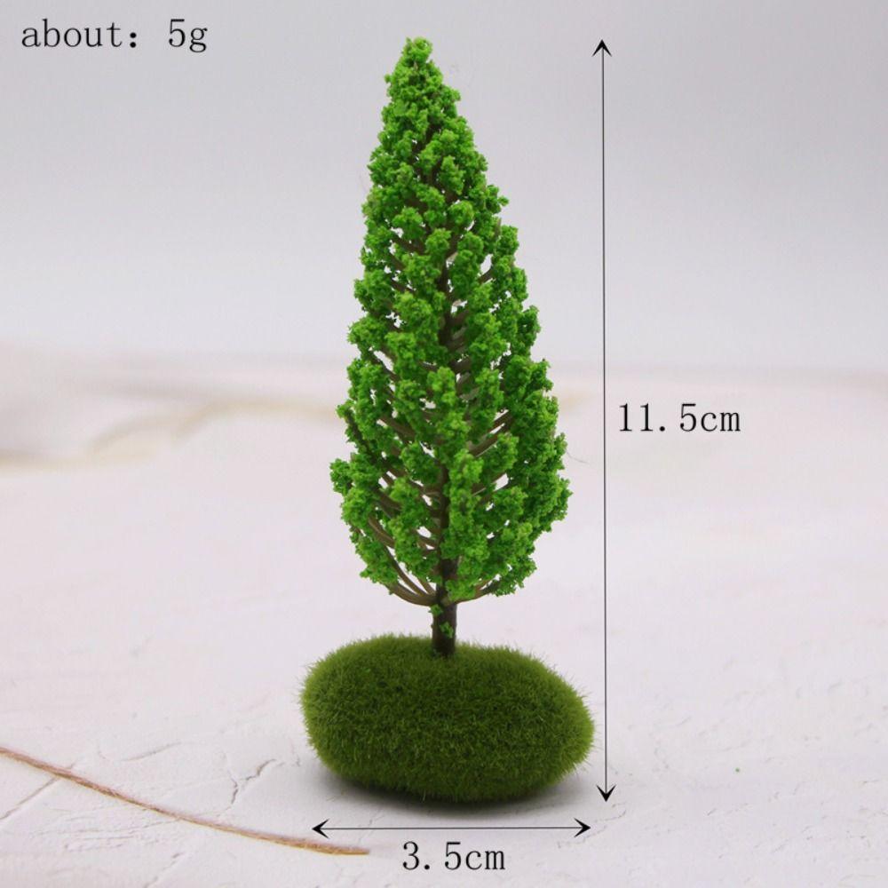 Artificial Moss Rocks/Wooden Base Model Trees Natural Green Dollhouse Mini Tree Building Model