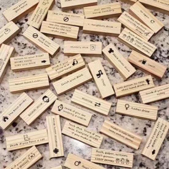 48 шт./набор строительных блоков, падающая башня, игра с напитками, деревянная многопользовательская игра для взрослых, интерактивная игра с укладкой кирпичей, реквизит для ночной вечеринки