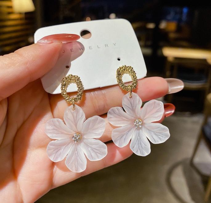 Серьги-подвески в виде лепестков цветов для женщин, креативный дизайн, темперамент, индивидуальность, ювелирные изделия, подарок для девушки, Brincos