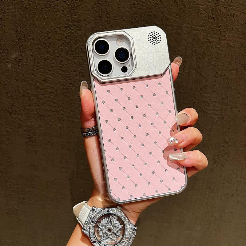 Новый Чехол-бампер для телефона из мягкого ТПУ с алмазной сеткой для iPhone 17 Pro Max 15 14 16 Pro Max Plus Air Задняя крышка с ароматерапией