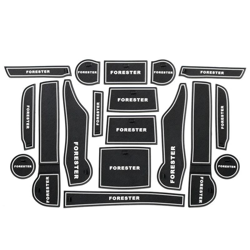 Коврик в углубление двери для Subaru Forester 2019, стайлинг автомобиля, противоскользящий коврик для подстаканника, подушка в углубление двери, резиновые аксессуары