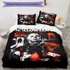 3pcs Michael Myers pattern bedding set duvet cover set includes duvet cover &pillowcases, perfect all season bedroom decoration & gift