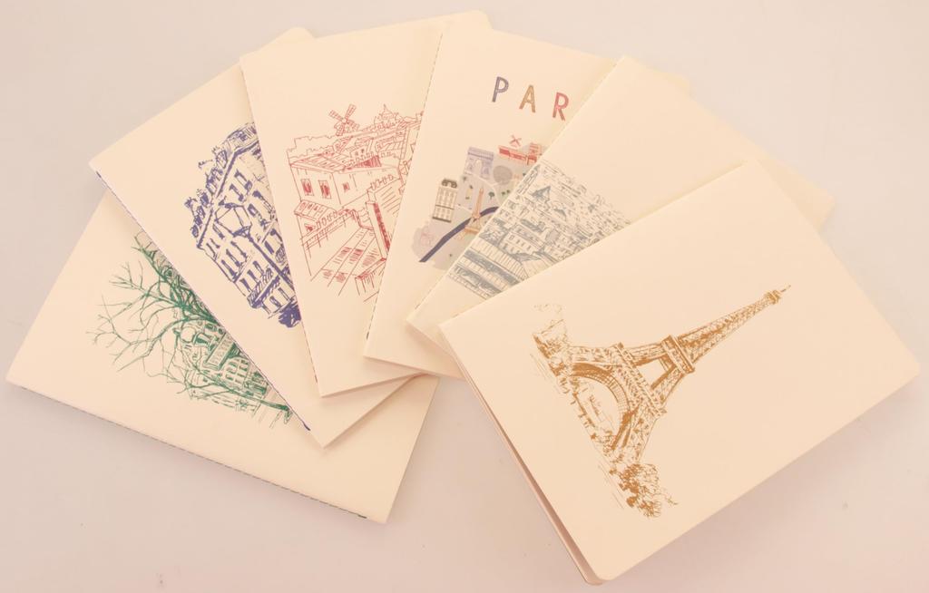 HERBIN hb93017 Paris Colours Rue Verli A5 Thread-Bound Ruled Notebook, 32 Pages, 120 gsm