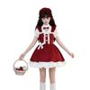 Plus Size New Year, Christmas, Halloween Costumes for Women, Red Dresses for Maids, Lolita Adult Women, Fancy Role-playing Hats