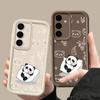 Мягкий чехол из ТПУ с милым принтом панды для Samsung S25 Ultra S24 FE S23 S22 S21 Plus S20 FE A55 A35 A54 A53 A52 A34 A14, противоударный защитный чехол для телефона