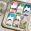 Мультяшный чехол для телефона X-Crayon Shin-chan для Samsung Galaxy A73, A21s, A22, A31, A52, A53, A71, A41, Мягкий черный корпус