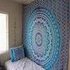 Blue Ombre Tapestry — настенные гобелены | Гобелен в стиле хиппи| Индийский гобелен с мандалой | Психоделический большой гобелен | Гобелен из 100% хлопка
