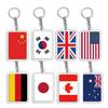 1PC Acrylic Fashion Key Holders Charm Keyring Gifts Car Decor Flag Key Chain Flag Key Chains Flags Bag Pendants