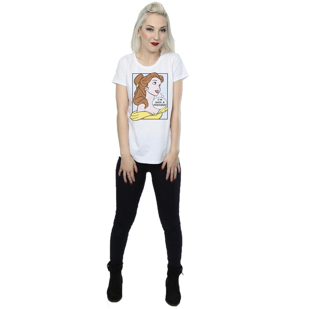 Disney Princess Womens/Ladies Belle Pop Art Cotton T-Shirt