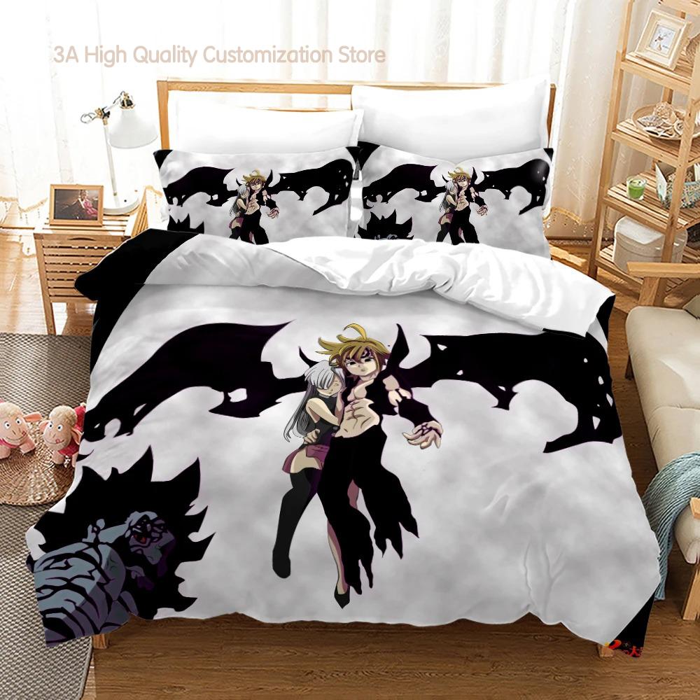The Seven Deadly Sins Bedding Set Single Twin Full Queen King Size Anime Bed Set Aldult Boy Bedroom Duvetcover Sets 3D Print 014