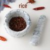 Маленькая мраморная ступка с пестиком - Измельчитель из натурального камня для измельчения чеснока и перца