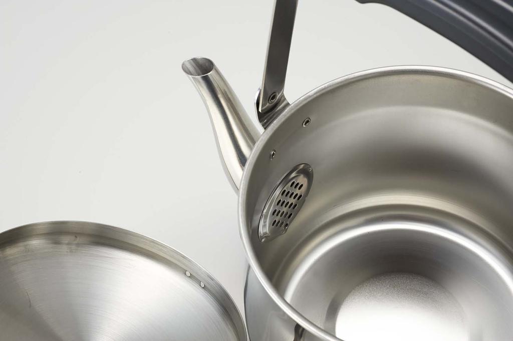 PEARL METAL Чайник Waco Trading, серебристый, 255 x 185 x 255 мм, широкое горло, 3,2 л, совместимый с IH, из нержавеющей стали, Elmers H-2042