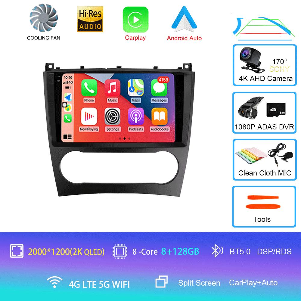 Android 14 для Mercedes Benz W203 W209 C180 C200 C220 C230 2005 - 2009 стерео автомобильное радио мультимедиа навигация GPS Carplay AUTO