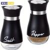 Refillable Salt and Pepper Shakers Set Stainless Steel 2 Pcs Spice Bottles Container for Home Restaurant Picnic Kitchen Accessories