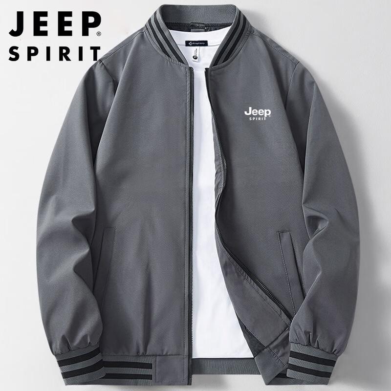 JEEP SPIRIT Men's Casual Baseball Collar Jacket