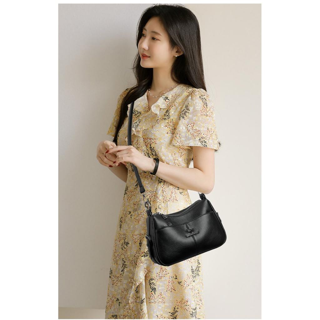  Shoulder Crossbody Handbag Women Faux leather Multi Compartment Daily Commute