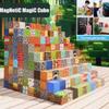 Upgrades Magnetic Building Blocks Toy Build Mine Magnet World Set for Boys Girls Montessori Sensory Cubes for Toddlers