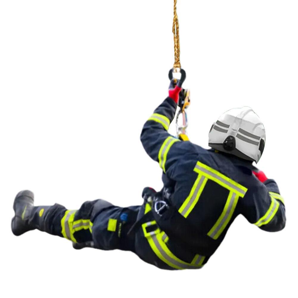 2D Рождественский кулон Пожарный Рождественский кулон Гном Кулон для автомобиля Статуэтка Ремесло Аксессуары для вечеринки Украшение новый год 2025