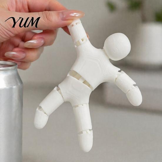 Articulated Humanoid Figure 3D Printed Action Figure, Multiple Pose Flexible Desktop Stress Relief Gadget Figurine, Collectable Robot Figures