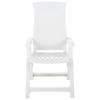 VidaXL Garden Reclining Chairs 2 Pcs Plastic White