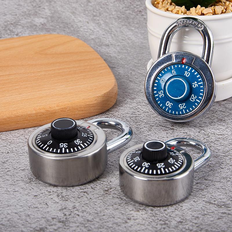 Практичный замок с паролем для поворотного стола, ретро-металлический мини-замок без ключа для сейфа, ящика, шкафчика, маленький замок