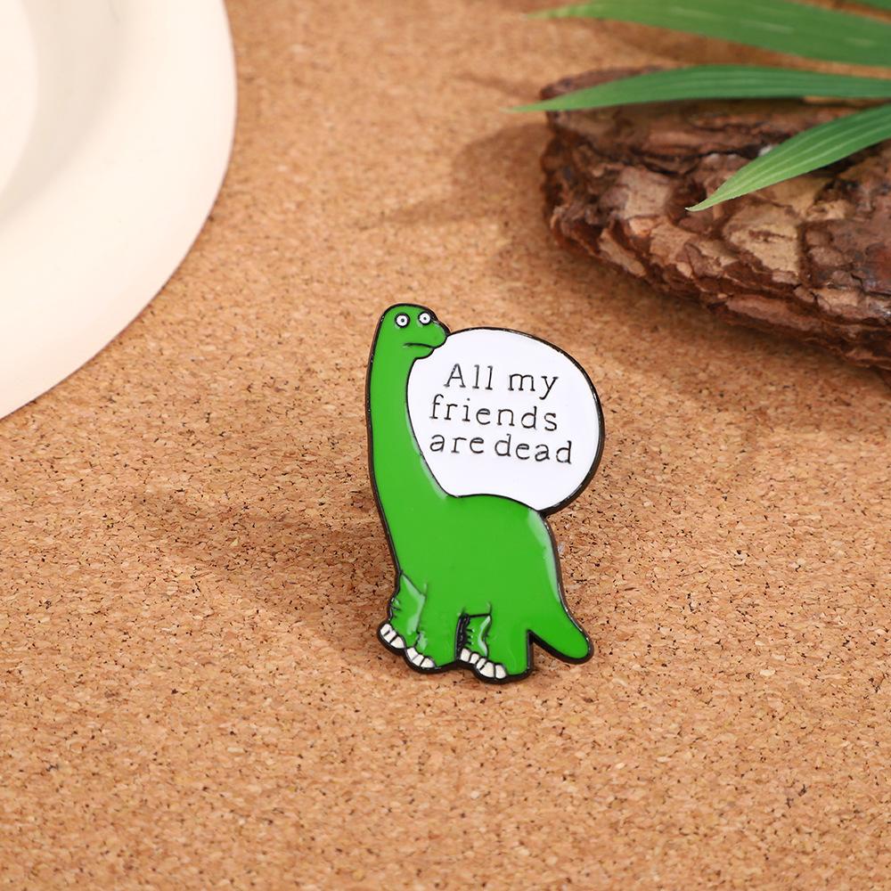 Cartoon Green Dinosaur Brooch Premium Versatile Bag Accessories