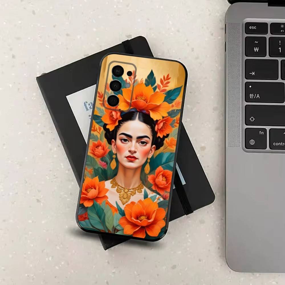 F-FridAS K-KaHlo-ES Художник Для Samsung Galaxy A53,31,52,72,41,22,73,32,71,Note,J7,8,9,5G Мягкий Черный Силиконовый Чехол для Телефона