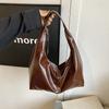 IELGY Ladies Underarm Bag Simple Shiny Casual Portable Dumpling Bag